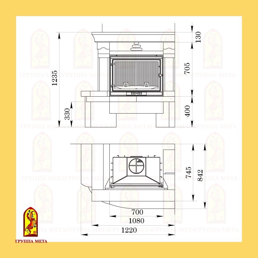 Каминная облицовка Мета Аллегро П/Л