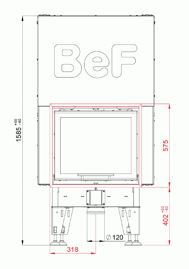 Каминная топка BeF Feel V 6