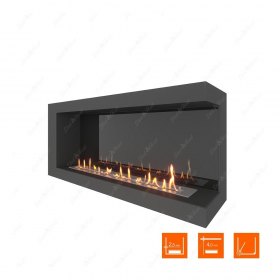 Биокамин угловой SteelHeat ONE 1200 правый (Стемалит)