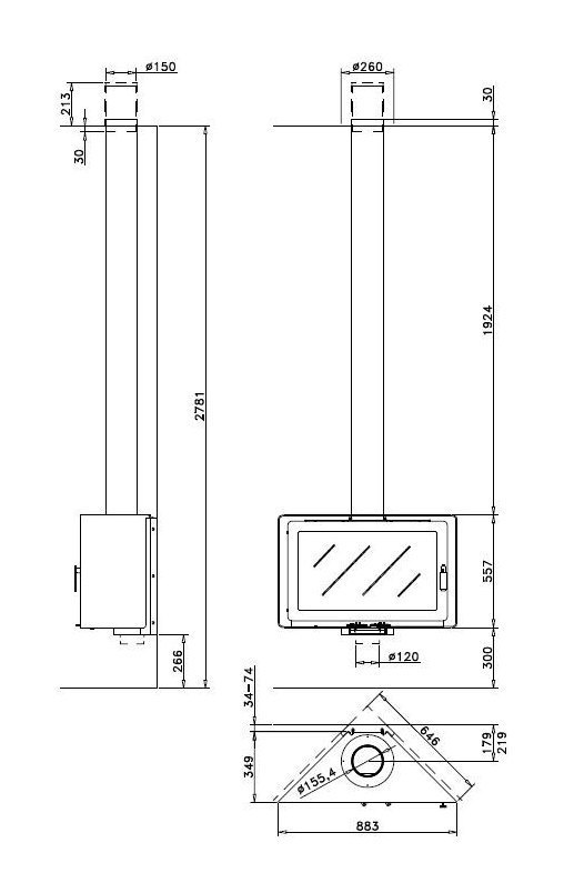 Камин Rocal Angle