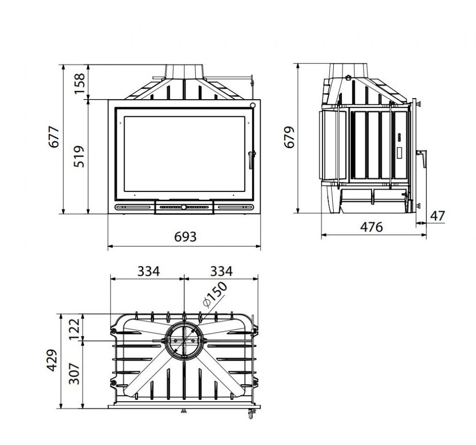 Каминная топка Hergom HGB 70