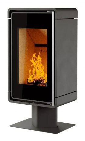 Печь-камин Астов Куб (ПК 4581) металл, на низкой ноге