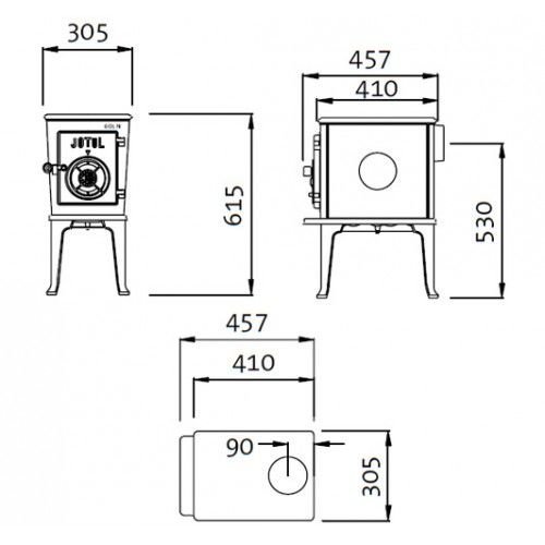 Чугунная печь камин Jotul F 601 N BP