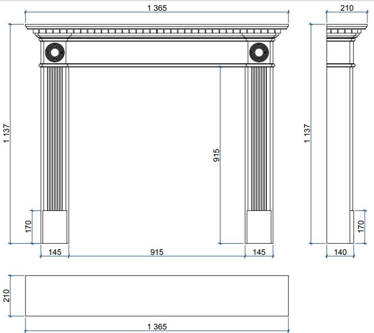 Каминная облицовка Sunhill Auce