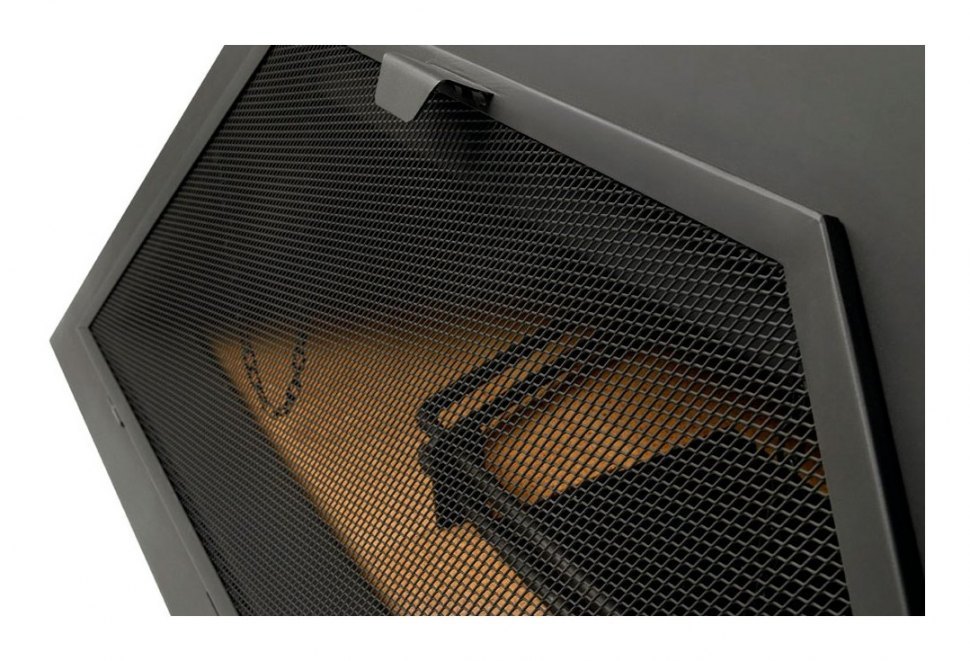 Камин MADRID FRONTAL, наклонная труба вправо, чёрный (Traforart)