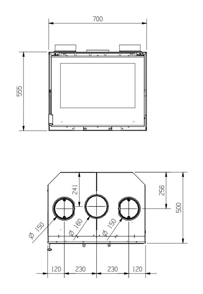 Каминная топка La Nordica Inserto 70 Ventilato Cristal