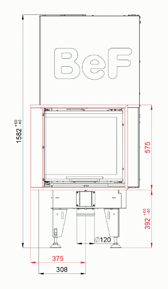 Каминная топка BeF Feel V 6 CP/CL