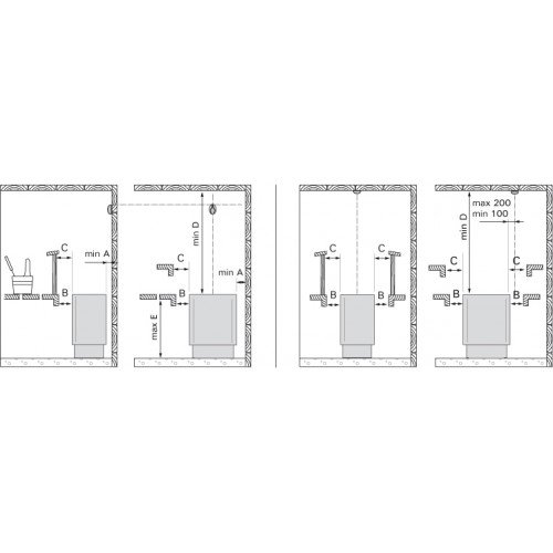 Электрическая печь для сауны Harvia Elegance F15 (под выносной пульт)