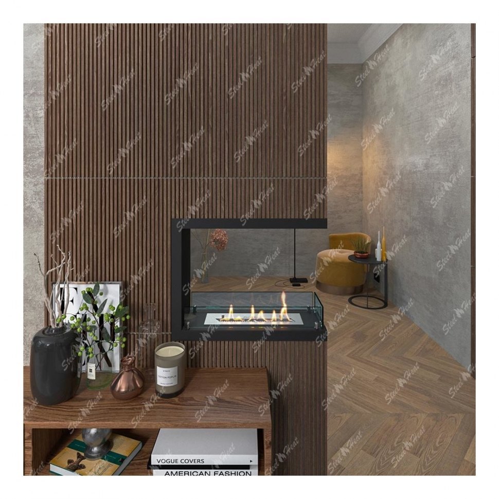 Биокамин торцевой SteelHeat Leader 600 (Стандарт)