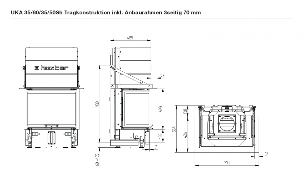 Каминная топка Hoxter UKA 35/60/35/50 Sh