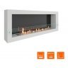 Биокамин SteelHeat WALL ONE 1400 белый (Стекло + Стемалит)