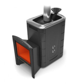 Дровяная печь для бани TMF Гейзер 2014 Carbon Витра ЗК ТО антрацит