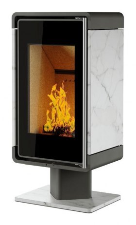 Печь-камин Астов Куб (ПК 4581) камень, на низкой ноге