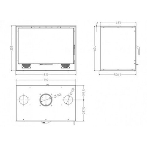 Каминная топка Hergom Sere 80 N-HF