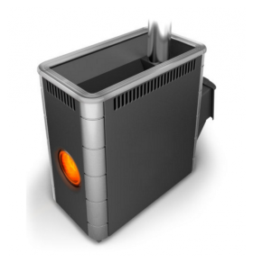 Дровяная печь для бани TMF Аврора XXL Inox ДА Иллюминатор антрацит НВ