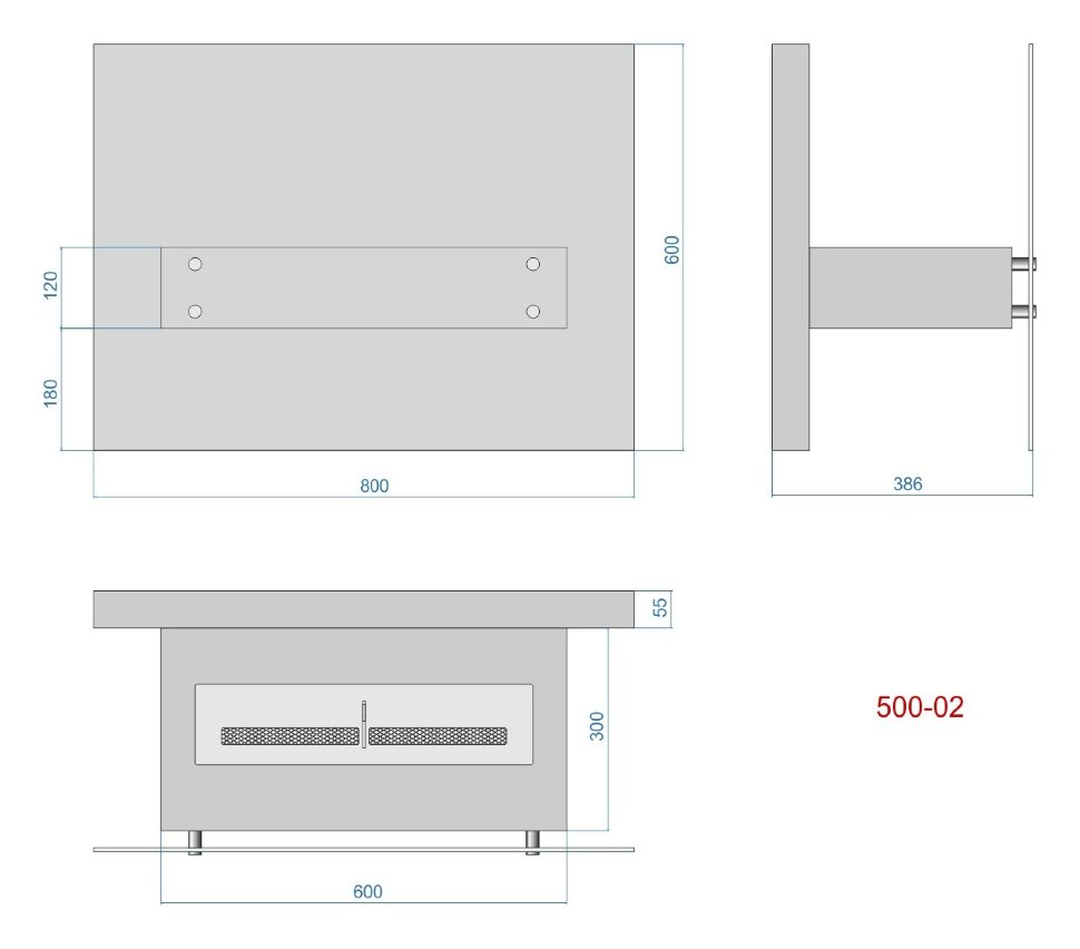 Биокамин Lux Fire Консул 2 - 800