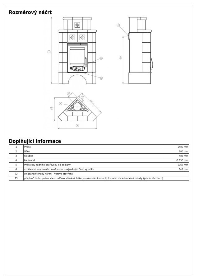 Кафельная печь-камин ABX Regina (Угловая)